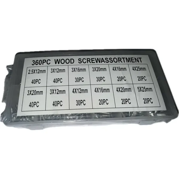 360PC Wood screw assortment
