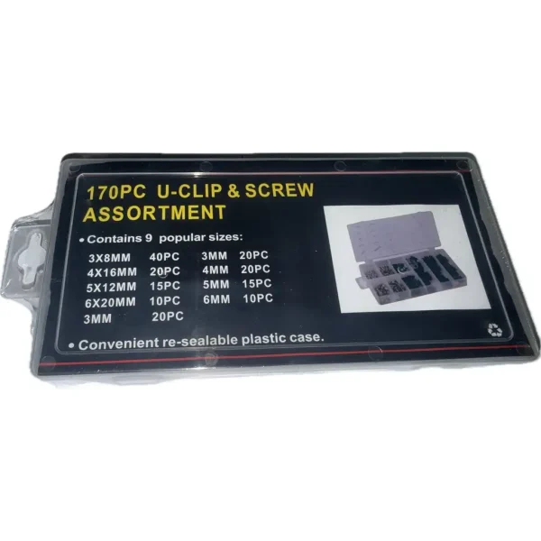 170PC U-CLIP & SCREW ASSORTMENT