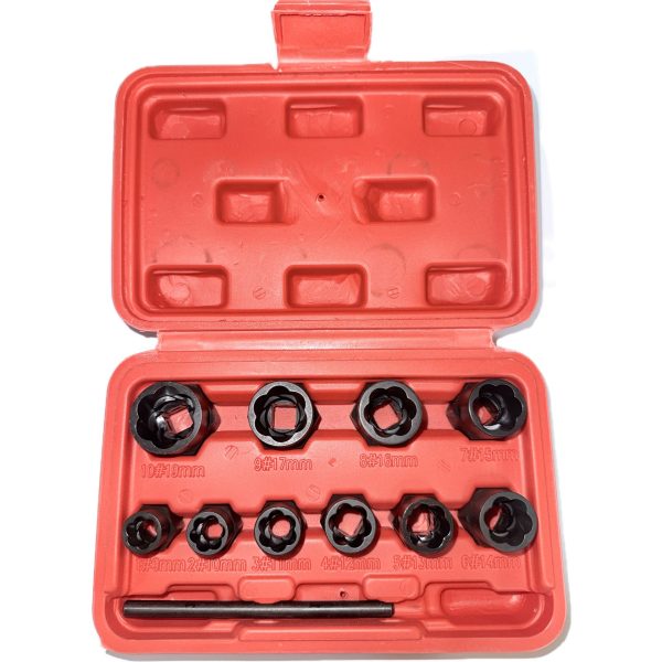11PCS Broken bolt and nut extractor