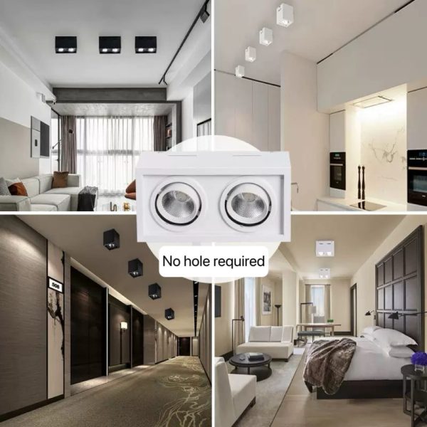 LED surface-mounted square spotlight
