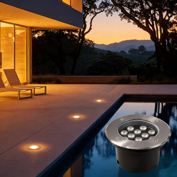 Luzes LED enterrado