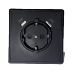 86-type Schuko wall socket with dual 20W USB fast charging ports