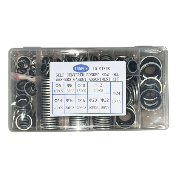 Self-Centered Bonded Seal Oll Washers Gasket Assortment Kit